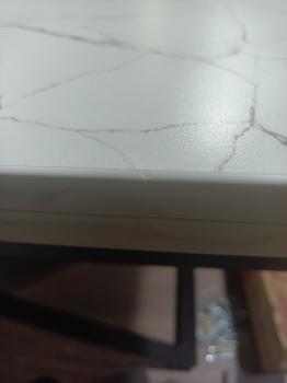 Стол-трансформер Apolo D95/S53 Белый мрамор/Черные опоры (У)