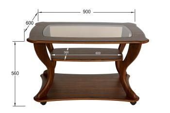 Стол журнальный Калифорния Маэстро + стекло СЖС-02