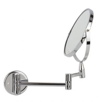 Зеркало настенное BRABIX, диаметр 17 см, двухстороннее