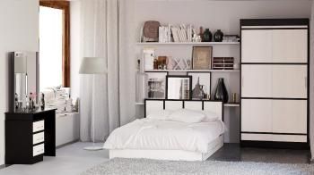 Спальня СВК Сакура № 4 Стол косметический + Кровать 1400 + Шкаф-купе 1140