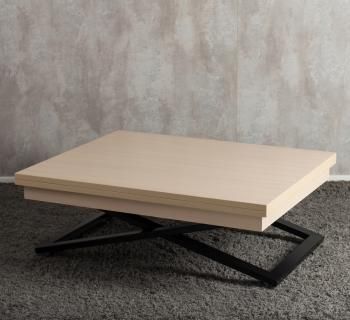 Стол-трансформер Levmar Cross D31/S53 Выбеленный дуб/Черный