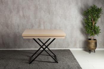 Стол-трансформер Levmar Cross D31/S53 Выбеленный дуб/Черный