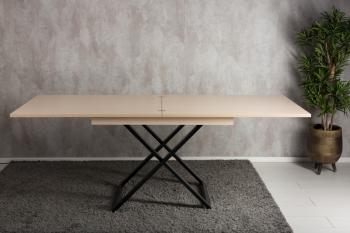 Стол-трансформер Levmar Cross D31/S53 Выбеленный дуб/Черный