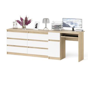 Дуб Сонома/Белый