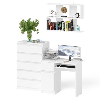 Стол компьютерный СВК Мори МС-1 левый + Комод МК700.5 + Полка 900