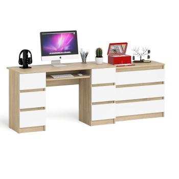 Дуб Сонома/Белый