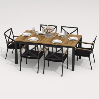 Каркас карбон / стол тик 180 / ткань черная