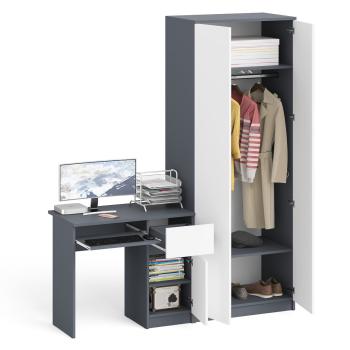 Стол компьютерный СВК Мори МС-1 правый + Шкаф МШ800.1