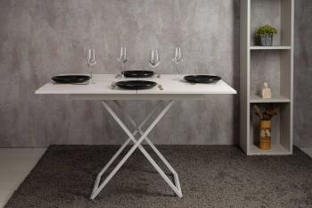 Стол-трансформер Левмар Apollo D78/S64 белый/белые опоры