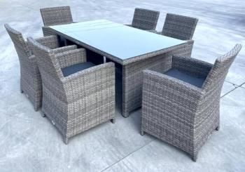 Обеденный комплект ROYAL FAMILY Fiona из искусственного ротанга