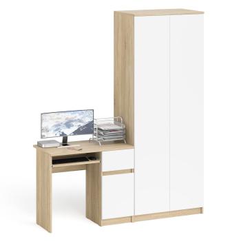 Дуб Сонома/Белый