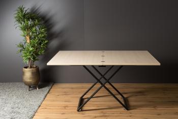 Стол трансформер Levmar Compact D31/S53 Выбеленный дуб/Черные опоры