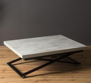 Стол трансформер Levmar Compact D51/S53 Бетон/Черные опоры