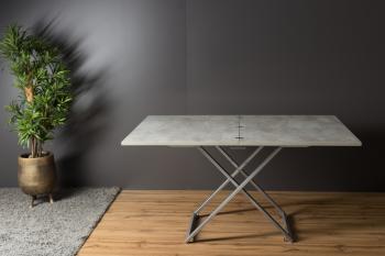 Стол трансформер Levmar Compact D51/S59 Бетон/Серебро