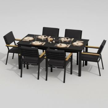 Обеденная группа Ideal Patio DOLLA BONTA - стол алюминий 180