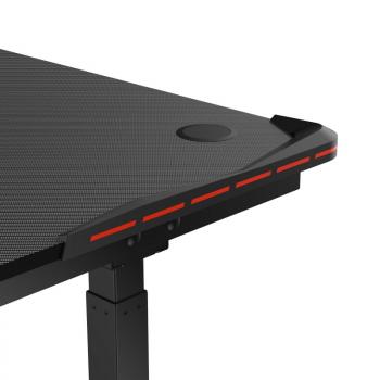 Стол для компьютера (для геймеров) с электроприводом и RGB-подсветкой FoxGear FG-IE-47B