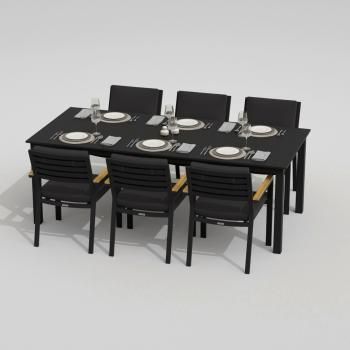 Обеденная группа Ideal Patio DOLLA BONTA - стол алюминий 220
