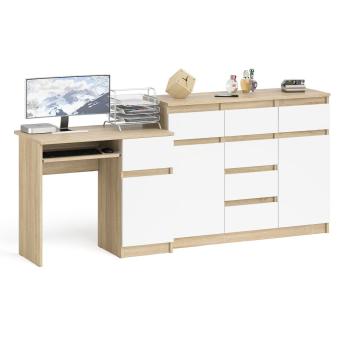 Дуб Сонома/Белый