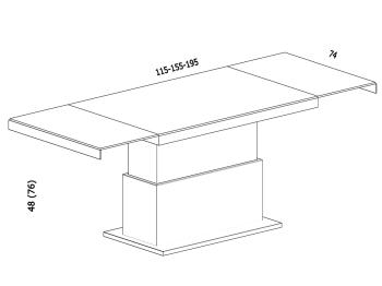 Стол-трансформер Levmar Space V41/S79 Капучино/Нержавеющая сталь