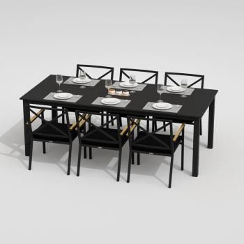 Каркас карбон / стол алюминий 220 / ткань черная