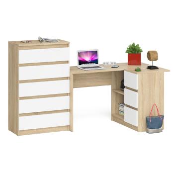 Дуб Сонома/Белый