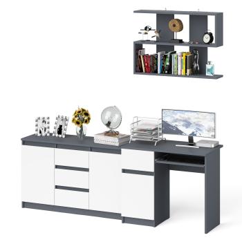 Графит/белый