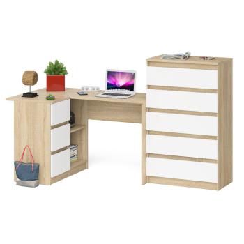 Дуб Сонома/Белый