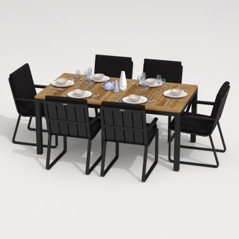 Каркас карбон / стол тик 180 / ткань черная