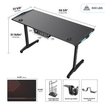 Стол для компьютера (для геймеров) EUREKA GIP 55