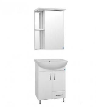 Тумба с раковиной Style Line Эко Стандарт 10 (1 ящ.) + Умывальник Ладога 50
