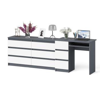 Графит/Белый