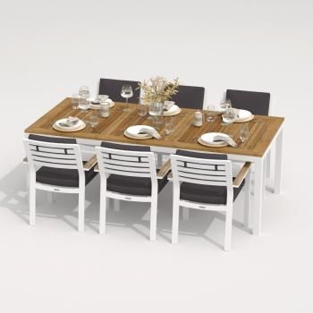 Каркас белый / стол тик 200 / ткань антрацит