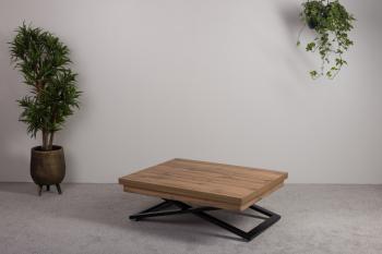 Стол-трансформер Levmar Cross D38/S53 Дуб вотан/Черный