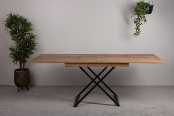 Стол-трансформер Levmar Cross D38/S53 Дуб вотан/Черный