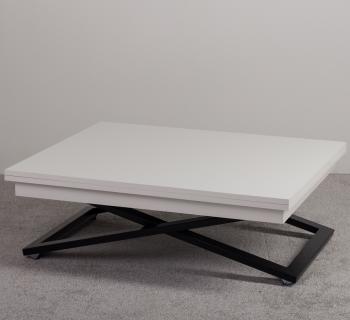 Стол-трансформер Cross D78/S53 Белый/Черные опоры (У)