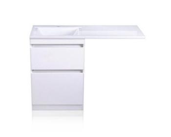 Тумба напольная Style Line Даллас 120 правая + Умывальник ESTETUS Даллас 1200*480 левый