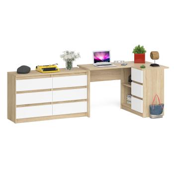 Дуб Сонома/Белый