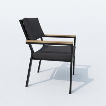 Обеденная группа Ideal Patio TELLA BONTA - стол тик 220/каркас карбон