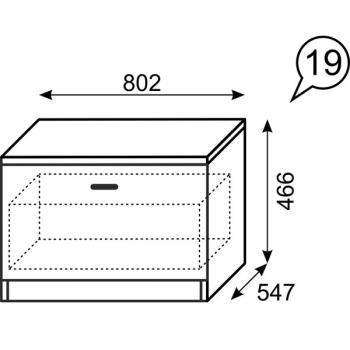 Тумба прикроватная с ящиком Ижмебель Принцесса 19