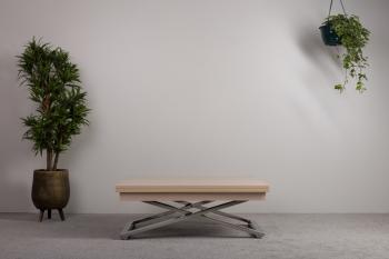 Стол-трансформер Levmar Cross D31/S79 Выбеленный дуб/Нержавеющая сталь