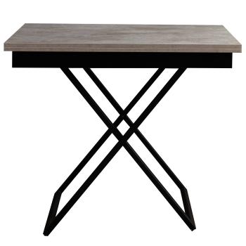 Стол-трансформер Левмар Apollo D51/S53 бетон/черные опоры