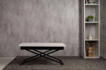 Стол-трансформер Левмар Apollo D78/S53 белый/черные опоры