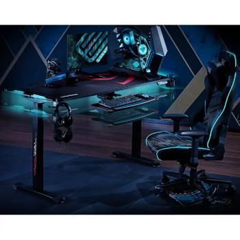 Стол для для компьютера c электрической регулировкой по высоте и RGB-подсветкой EUREKA ERK-EGD-S62B