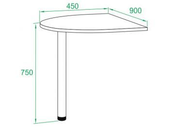 Стол приставной Сокол СПР-03