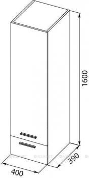 Шкаф-пенал для ванной AQUANET Верона 40 (подвесной)