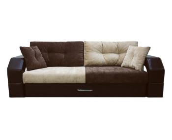 Велюр Комби 03/Экокожа Коричневая