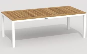 Обеденная группа Ideal Patio TELLA FESTA - стол тик 220/каркас белый