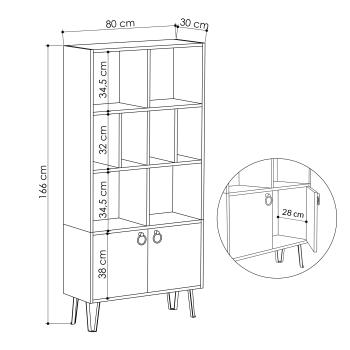 Стеллаж прямой LEVE BENE BOOKCASE