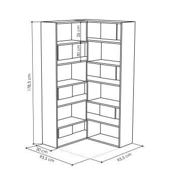 Стеллаж прямой LEVE MOLLY BOOKCASE NO.4