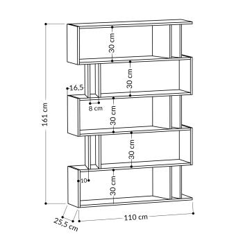 Стеллаж прямой LEVE PARTIRO BOOKCASE